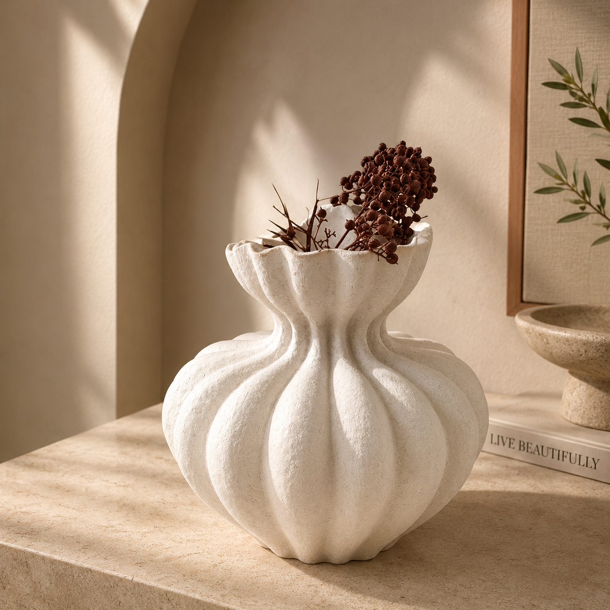 Vase Kaïa – Céramique Sculpturale