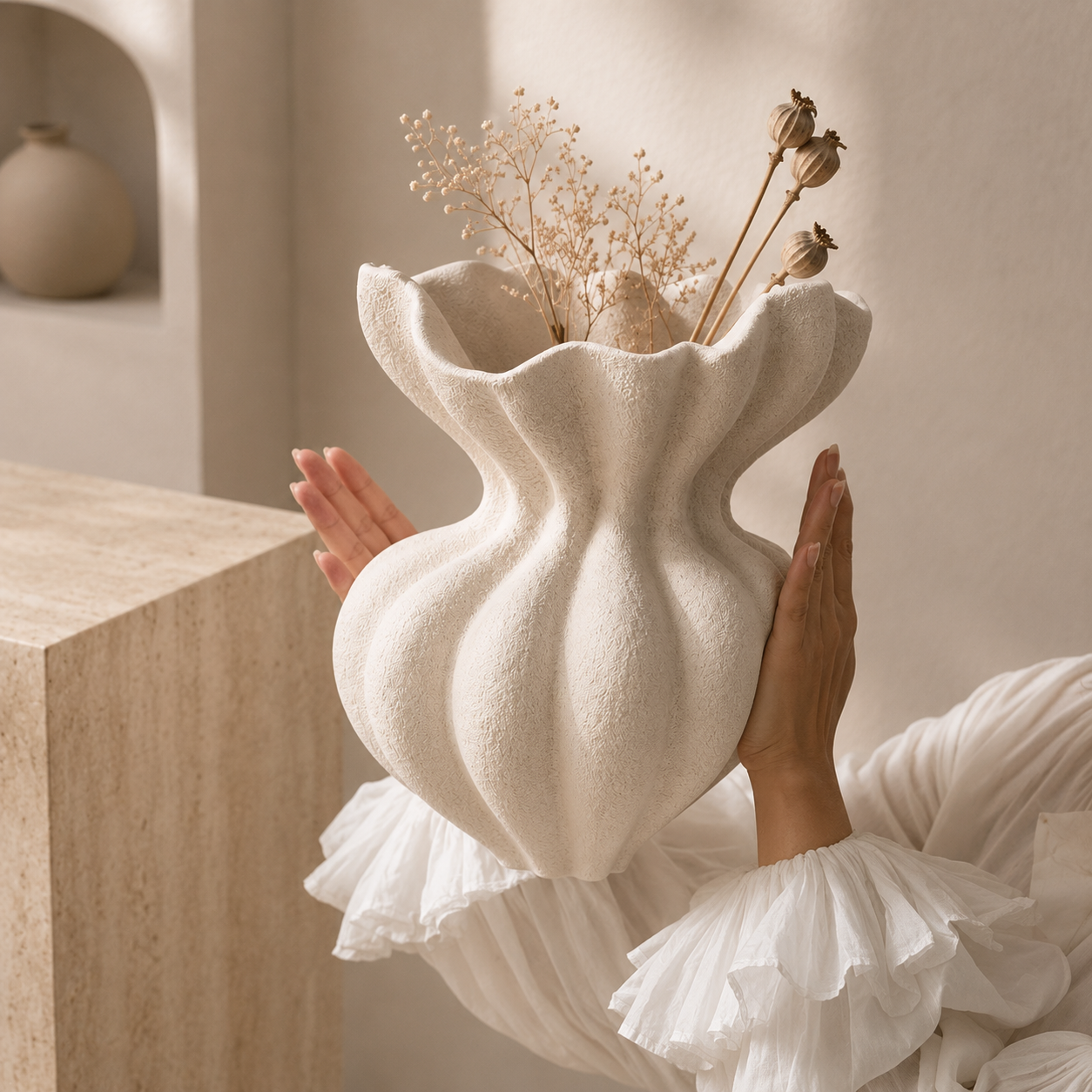Vase Kaïa – Céramique Sculpturale