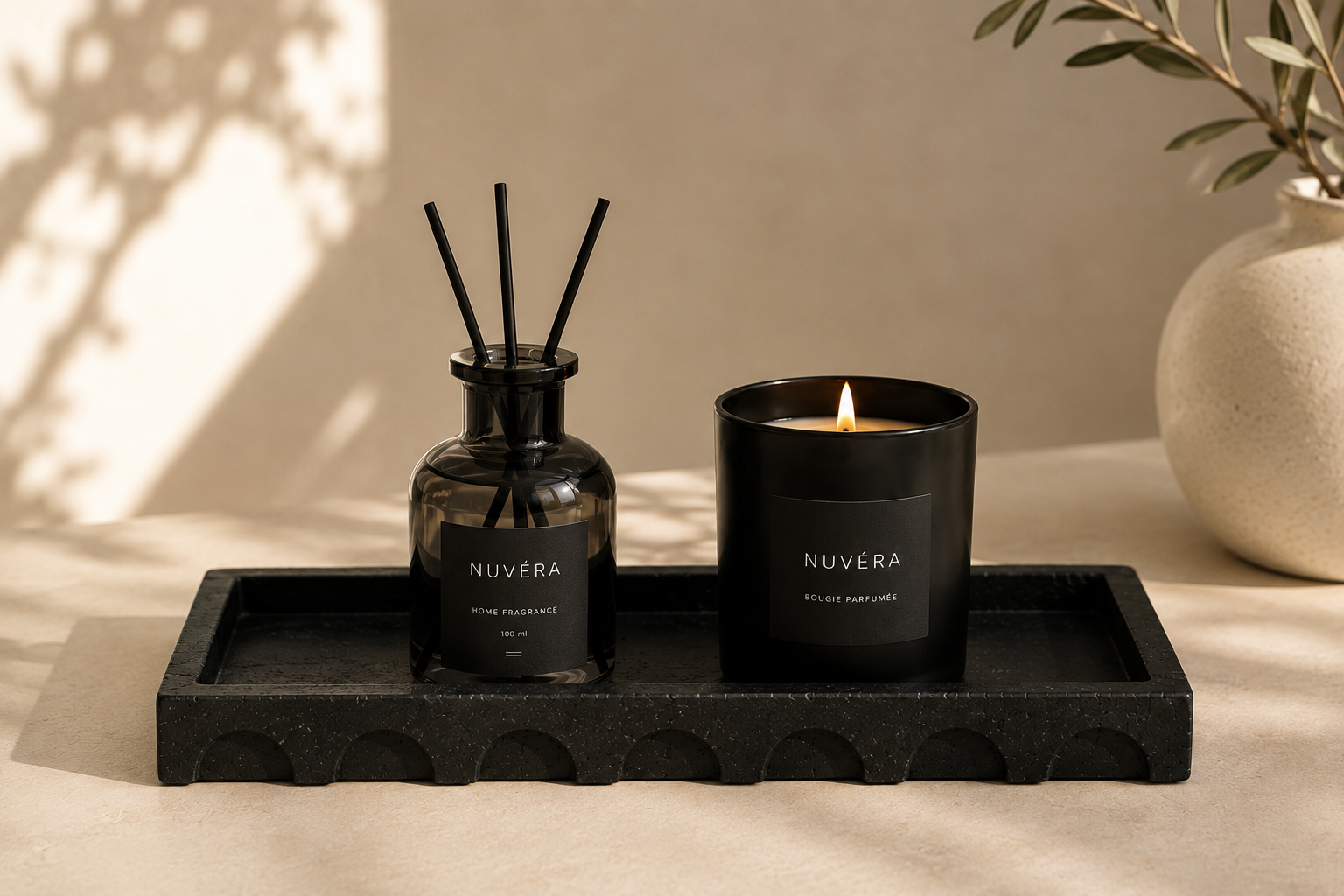 Plateau Décoratif Travertin – Noma