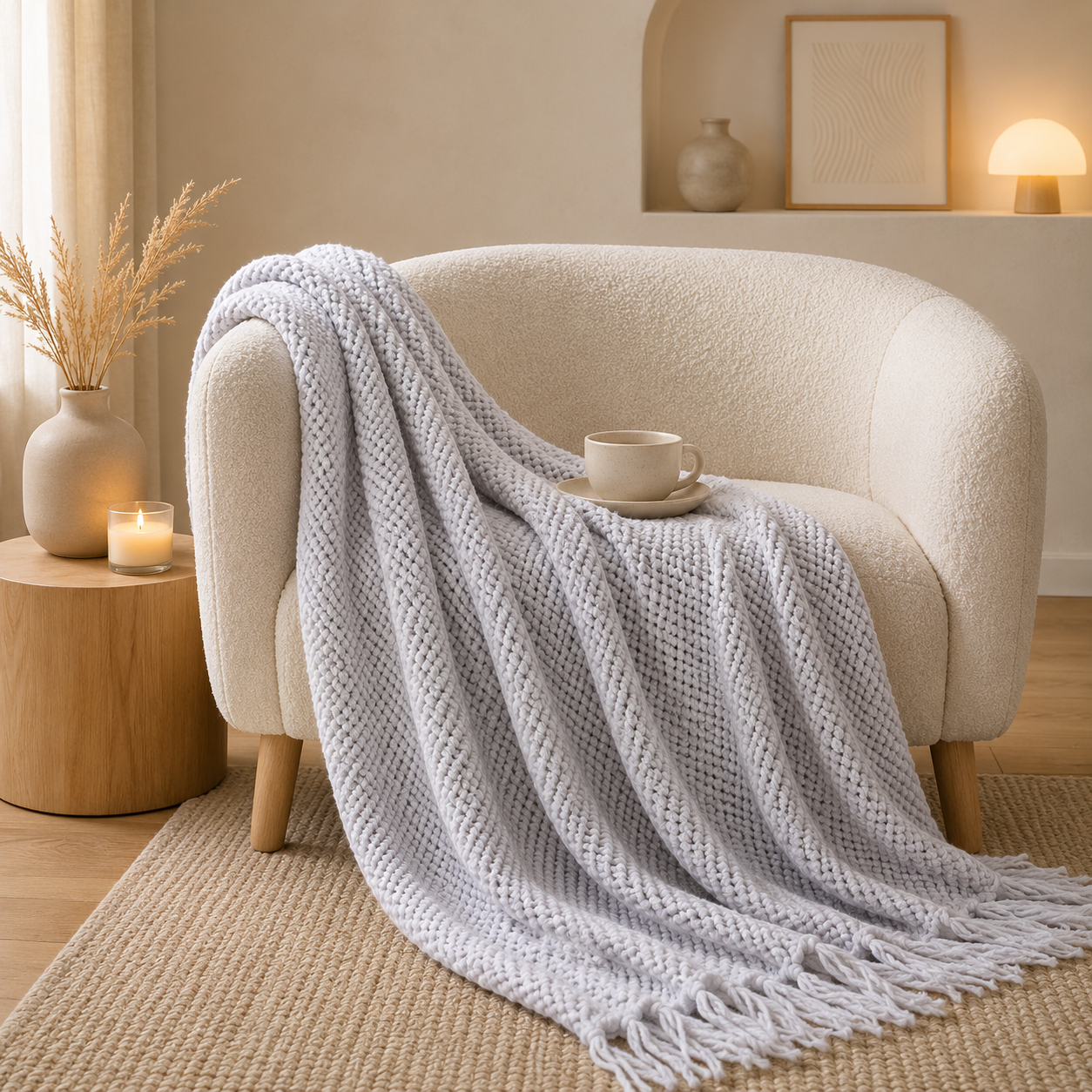 Plaid Maille Tressée – Elian