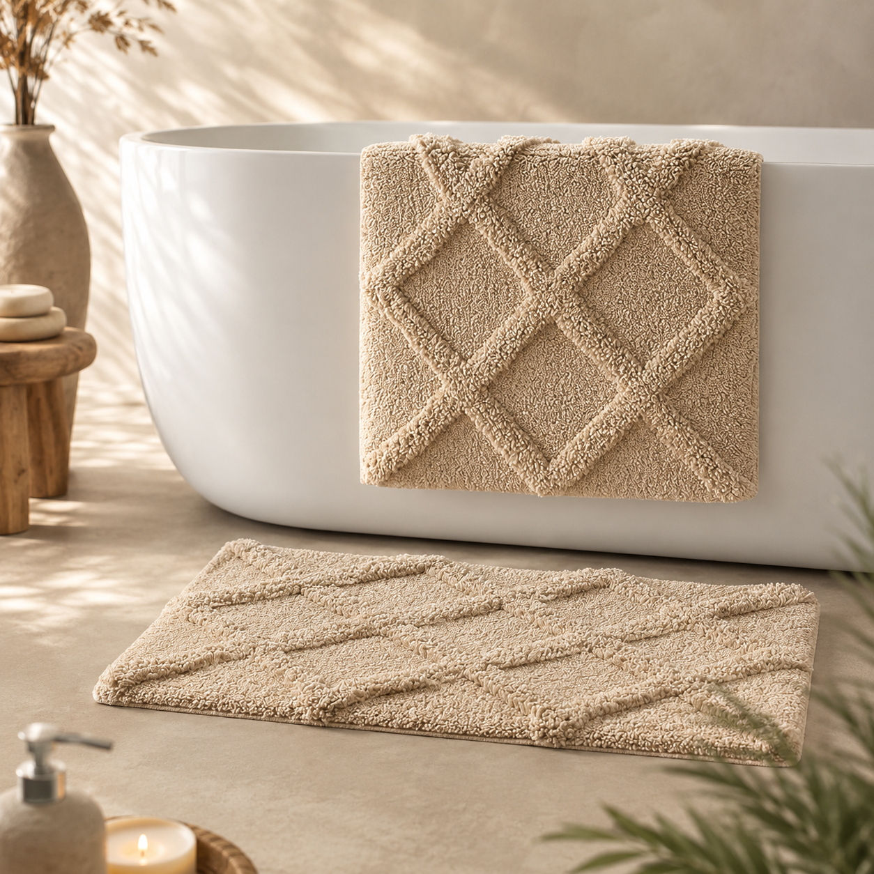 Tapis de Bain en Coton Nuage Alba